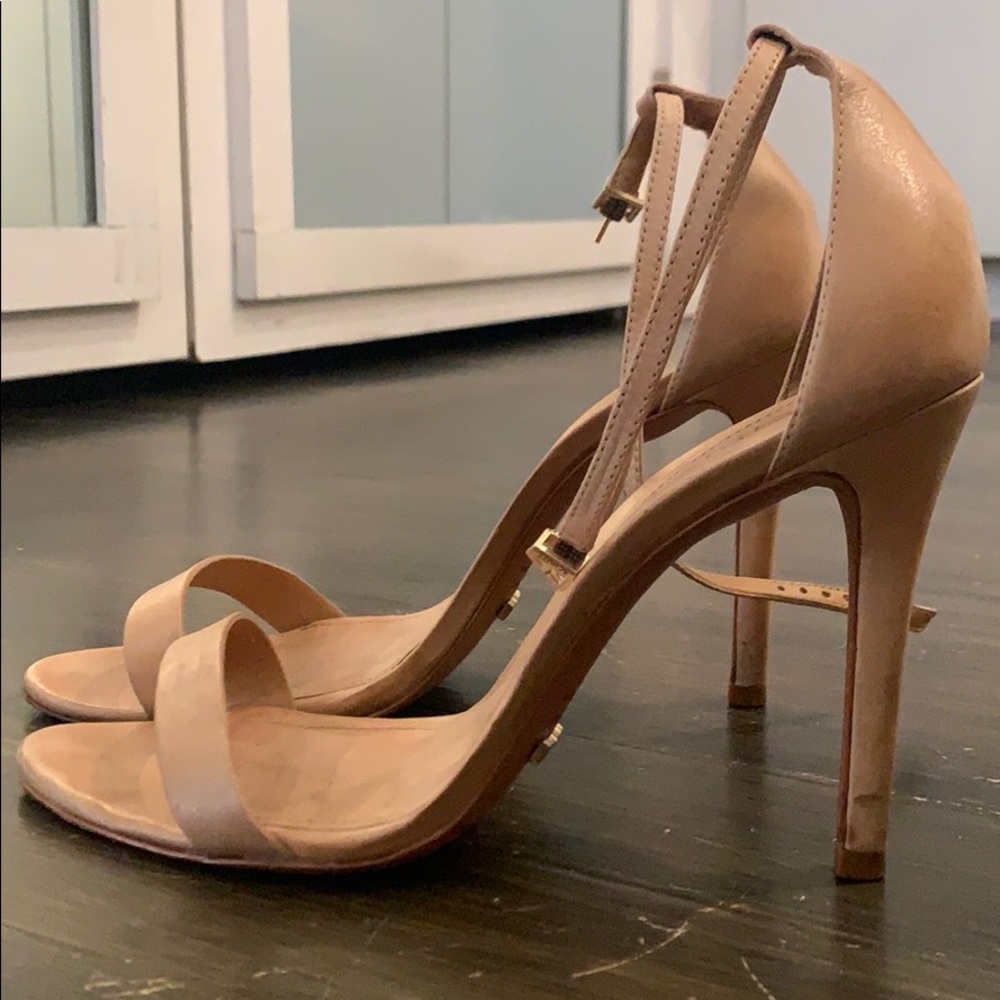 Schutz nude strap heeled sandal